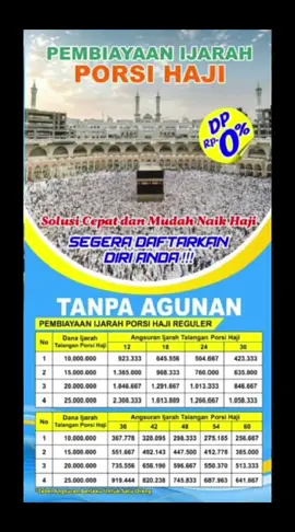PEMBIAYAAN TALANGAN IJARAH HAJI . . . #haji #umrah #talanganhaji #bmtalhikmahsemesta #fyp 