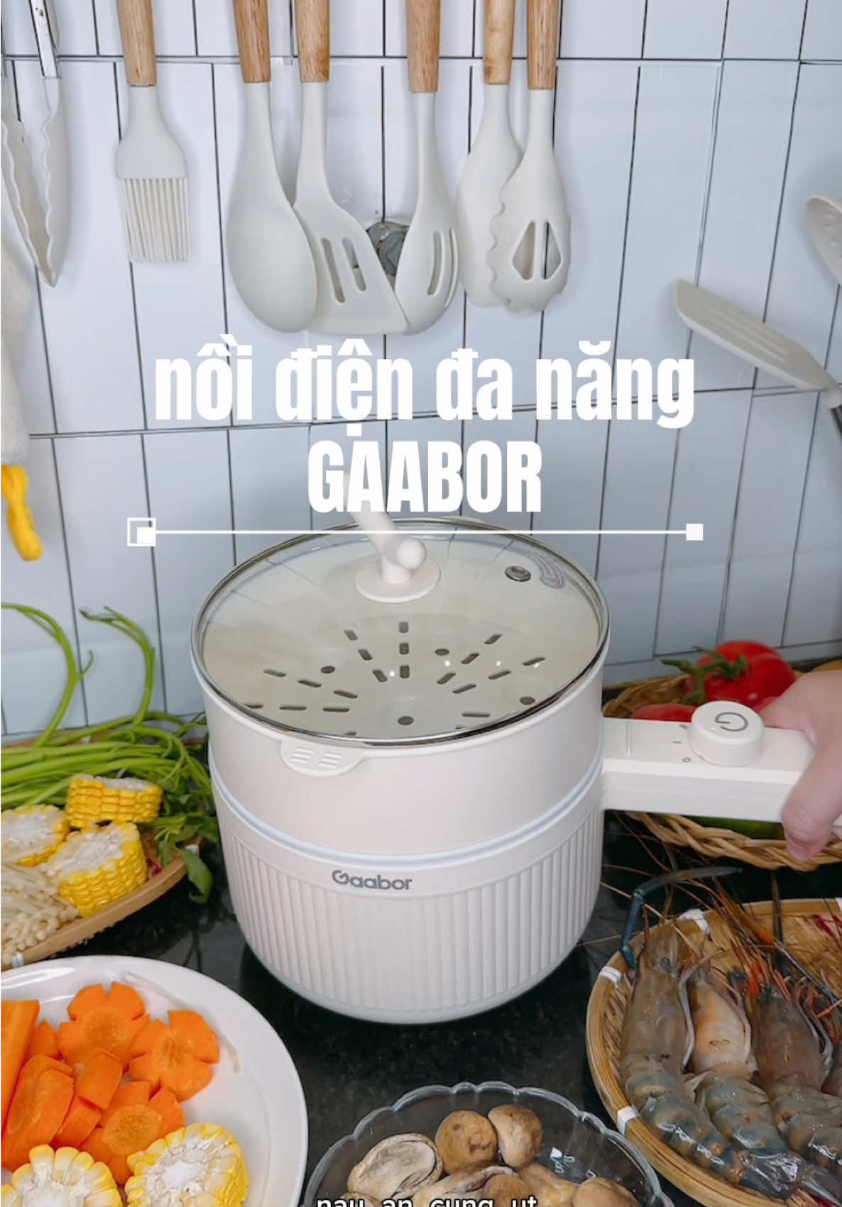 Nồi điện đa năng mini tiện lợi phù hợp cho sinh viên, gia đình ít người #nauancungut #ancungtiktok #giadung #giadungtienich #noidiendanang #gaabor #gaaborph #noidienmini 