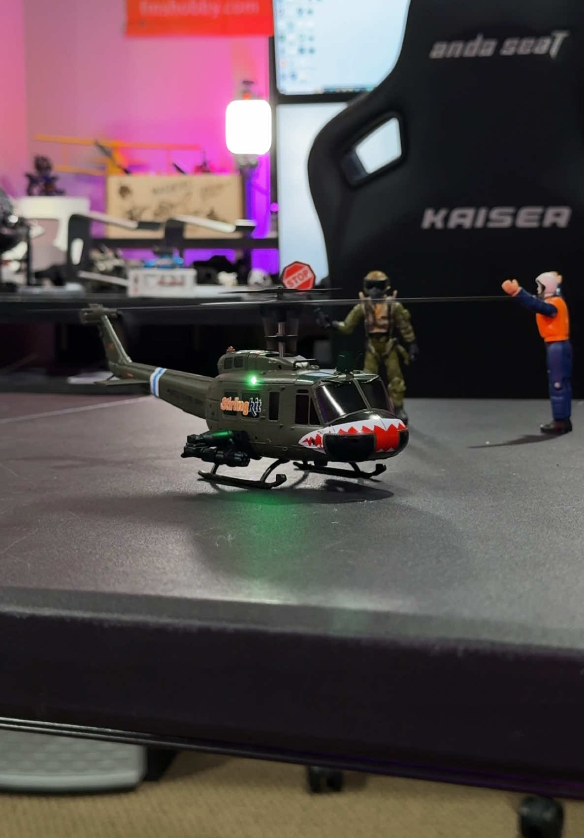 New mini RC Huey! This is available in a bunch of different liveries and even though it’s small, it has a ton of features. Extremely easy to fly, with great optical flow stabilization. I’ve been getting around 12 minutes of flight time out of the batteries that charge with USB C. It even has an inverted mode. Automatic take off and landing buttons. Really has a bunch packed into this little guy! #rchelicopter #rcheli #huey #uh1 #remotecontrol #radiocontrol @Stirlingkit 