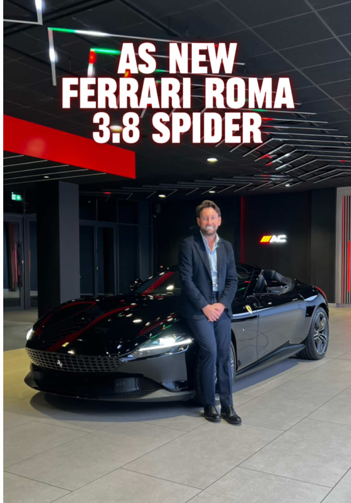 As New – Stunning Spec Ferrari Roma Spider 🔥 2024 74 Ferrari Roma 3.8 Spider Live Priced at £210,990 - Buy & Reserve Online - Contact Liam on 07795623213 or Business WhatsApp us on 07724101010 📲 Finished in Nero and styled to perfection with Diamond Cut Alloys, Giallo Brake Calipers, Carbon Ceramic Brakes, and a Nero Interior featuring Special Giallo Stitching, Embroidered Prancing Horses on the Headrests and Carbon Fibre Driver Zone, delivering a perfect blend of luxury and performance. In as new condition with only 750 delivery miles #FerrariRoma #Roma #RomaSpider #AcklamCars