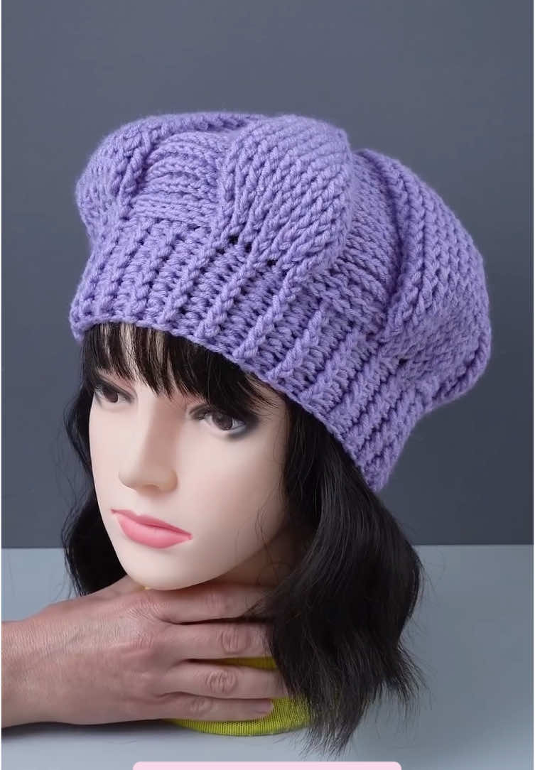 Chapéu boina de crochê fácil #crochetersoftiktok #crochet #crochettiktok #tricot 