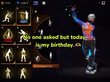 No one asked me but today is my birthday.🫶❤️‍🩹 #foryou #goviral #free_fire #zoom_exe #fypシ゚ 