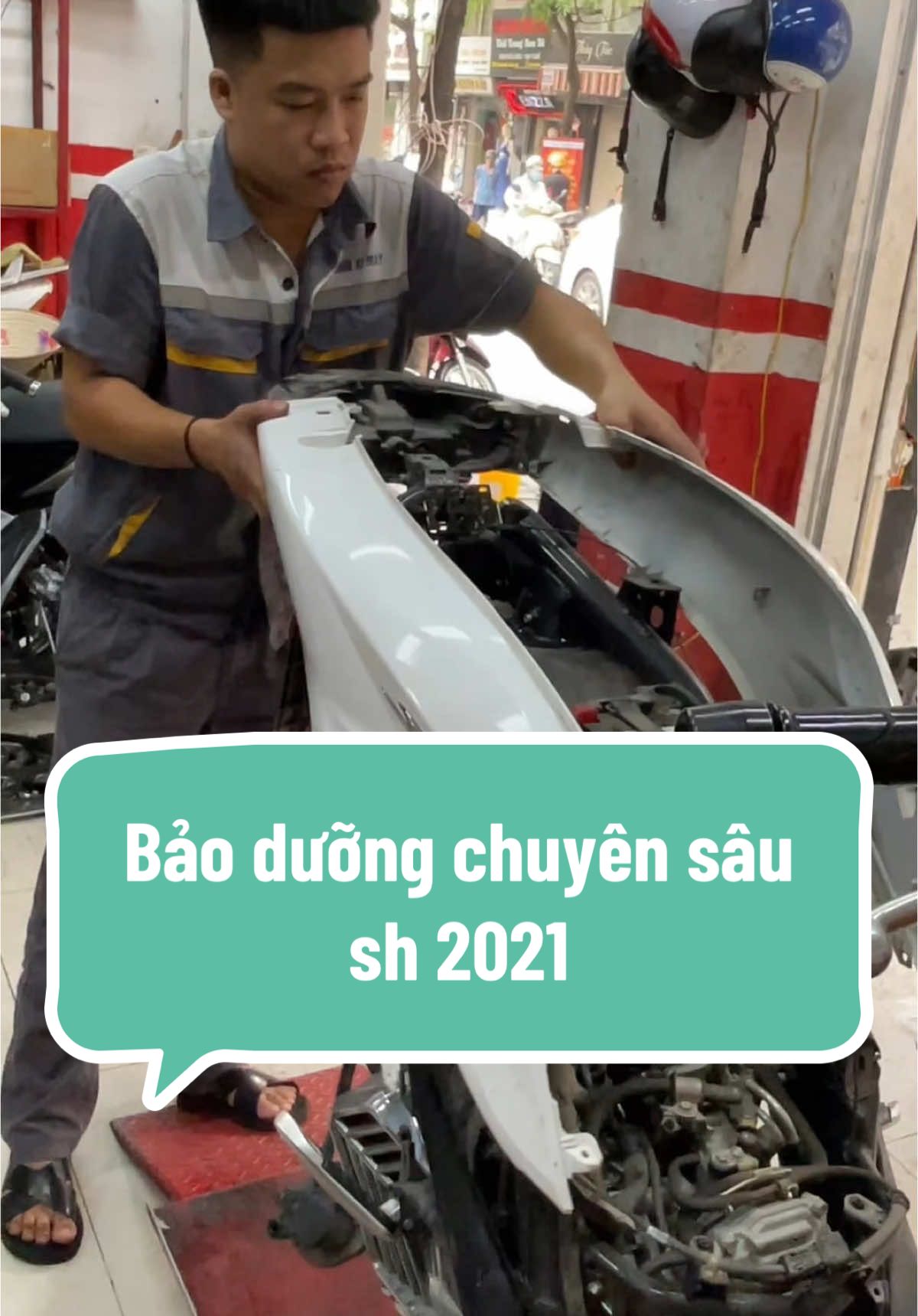 Bảo dưỡng chuyên sâu sh 2021. Tẩy rửa trong ngoài và đánh bóng xe như mới #sh #sh150i #sh125 #baoduongxega #xetottoitai 