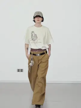 NEW!PEOPLESENSE SS25 AVAILABLE  'Love' Vintage Print T-shirt Retro Curved Leg Trousers Brown @PEOPLESENSE LIFE  AVAILABLE ON WEBSITE  #peoplesensess25 #peoplesenseootd 