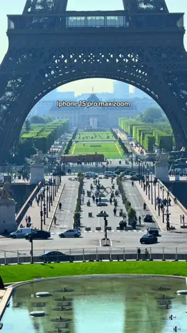 Insane zoom camera in the best place to test! 🗼#paris #eiffeltower #iphonezoom #fyp