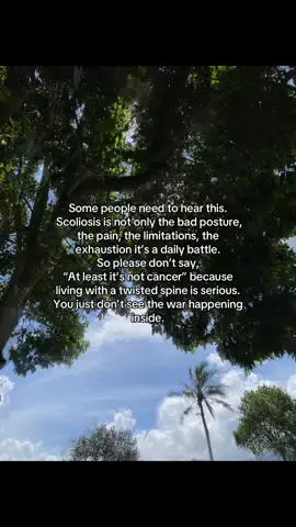 You can’t speak on pain you’ve never felt. So please be kind to everyone ☺️🫂 #scoliofits #scoliosis #scoliosisawareness #scoliosisfighter 