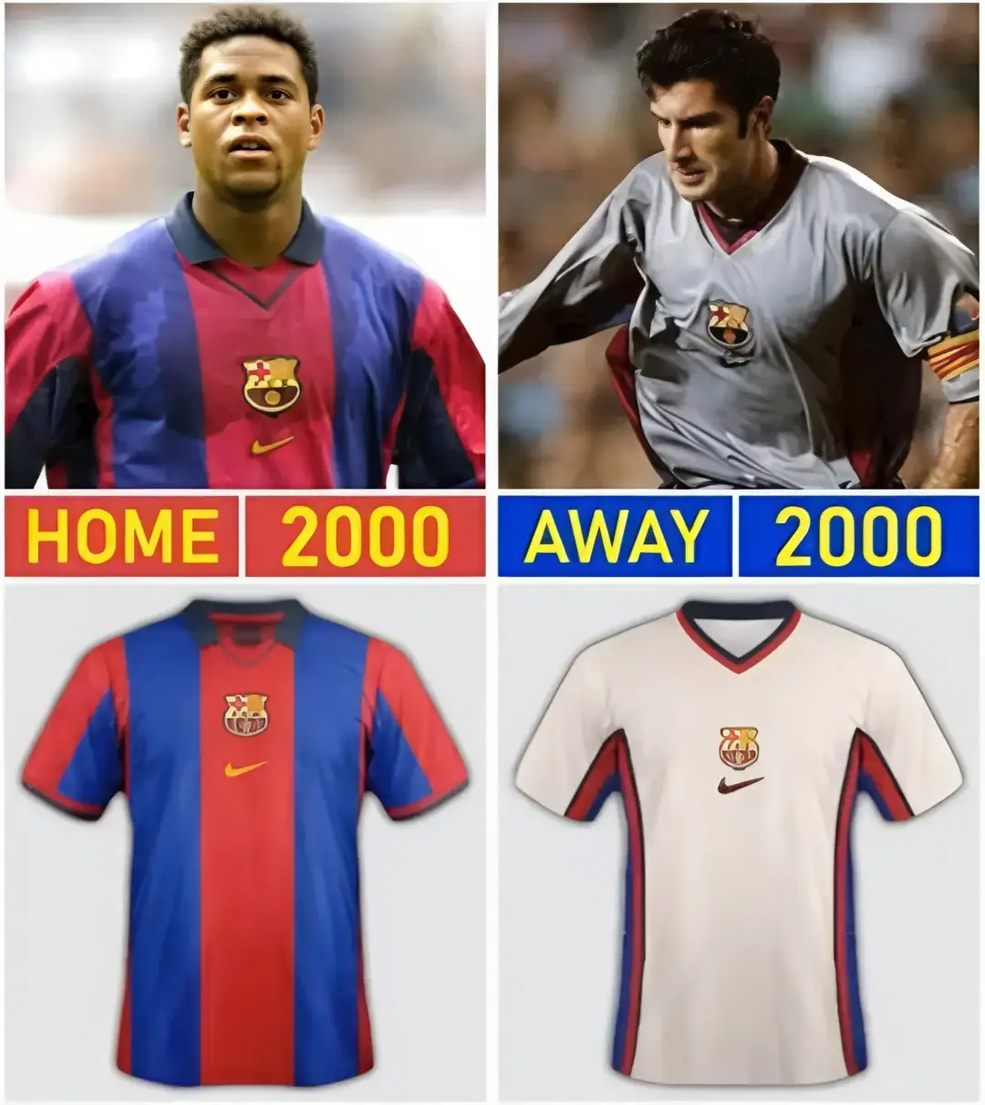Evolution FC BARCELONA Jersey HOME & AWAY 2000-2025