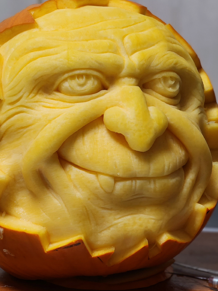 Pumpkin Carving Ideas for Halloween 🎃🌿😱 | fruit carving  #pumpkincarving #FoodArt #fruitcarving #edibleart #FoodArtist #oddlysatisfying #fyp 