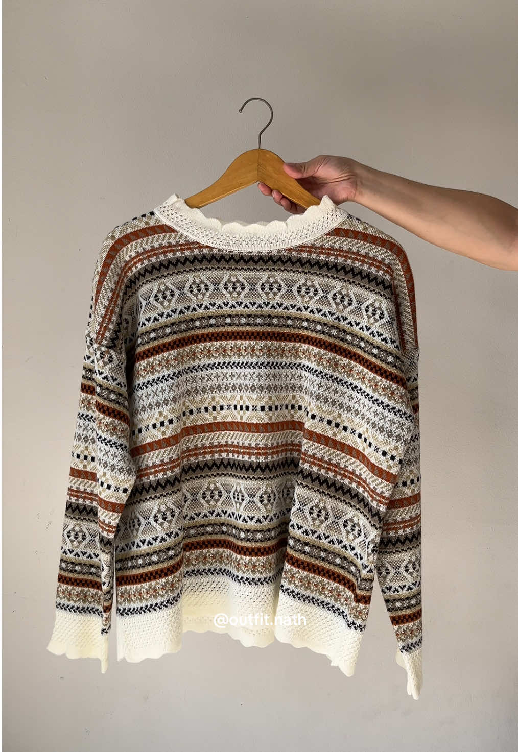 Sweater rajut motif 😍 #sweater #sweaterrajut 