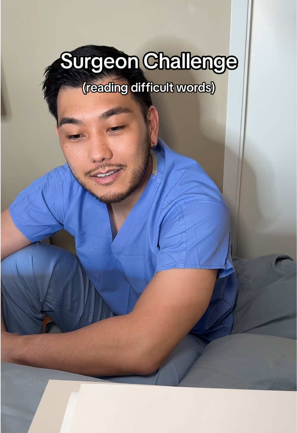 Does anyone else struggle with these words? Credit @officialjosiahsmith  • • • #healthcare #scrubs #doctor #surgeon #medstudent #premed #nursing #relatable #trending