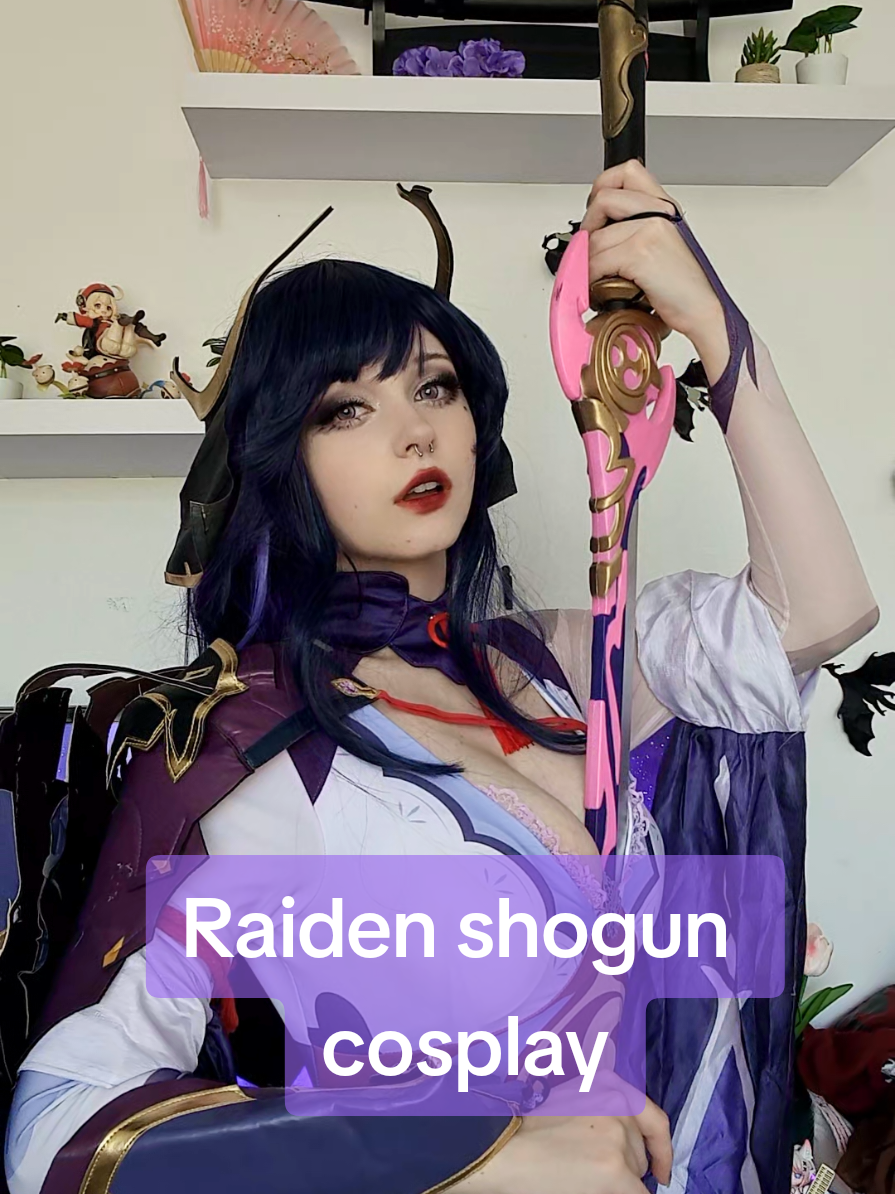 How do you like my raiden shogun cosplay? 👀💜 #genshinimpactcosplay #genshinimpact33 #GenshinImpact #genshin #cosplay #raidenei #raidenshogun #raidenshoguncosplay 