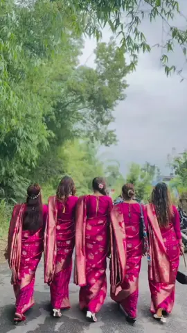 Matching sari with my groups😍❤️ #bridesmaids  #saree  @Barsha🫶🏼💌🧿 @Swastika🦋💙 @@anisha thapa123 @sujatachamlingrai09 