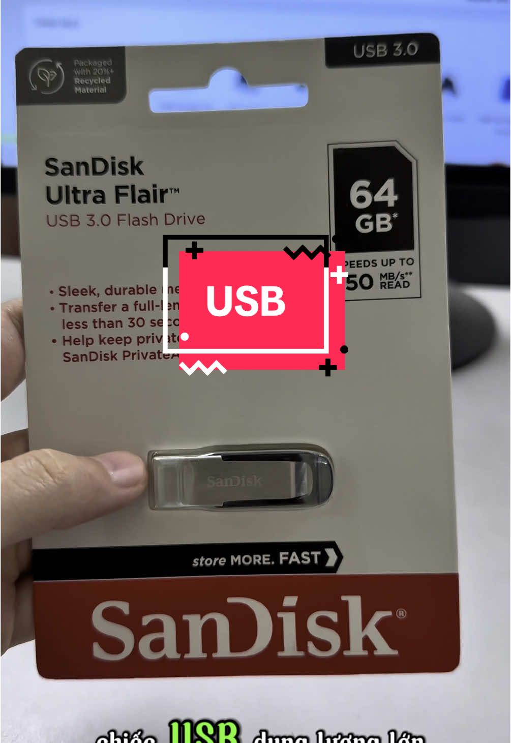 ổ cứng di động/ USB Sandisk 3.0 #ocungdidong #usb #sandisk 