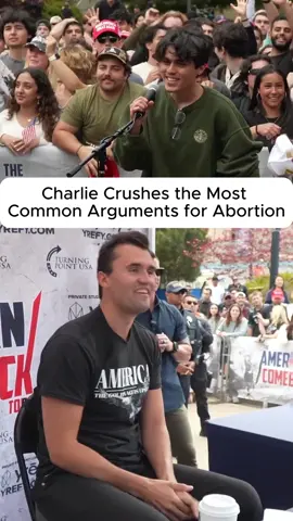 Ever notice how the people who argue on behalf of abortion, just so happen to be alive and were never aborted themselves? #CharlieKirk#charliekirkshow