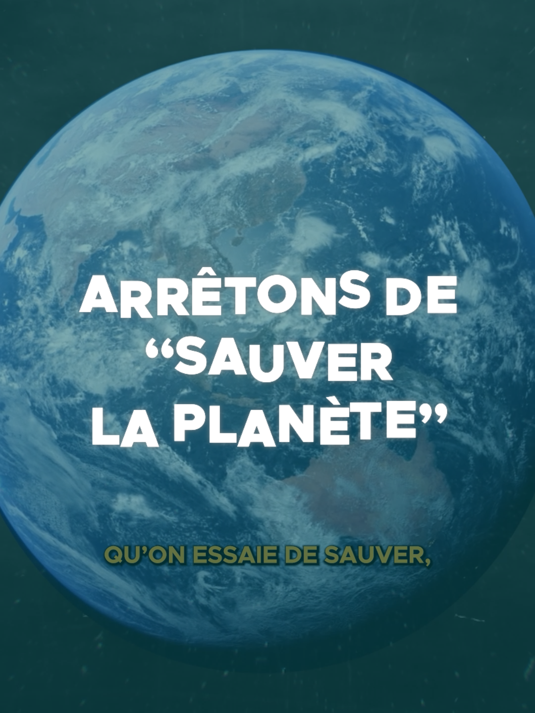 🛡️🌏 Faut-il vraiment « sauver la planète » ? 💬 On entend souvent : « il faut sauver la planète ». Mais cette expression donne l’impression qu’on fait ça par bonté d’âme. Comme si on dépensait notre énergie pour sauver les petits arbres, les ours polaires ou la forêt amazonienne. 👪 La vérité, c'est que la planète continuera de tourner. Avec ou sans nous. Ce qu’on essaie vraiment de sauver, c’est notre place sur Terre. Notre avenir. Ce n’est pas un acte altruiste. C’est un acte de survie. ✅ Alors arrêtons de dire “sauver la planète”. Et parlons plutôt de : ✔️ Préserver un monde vivable pour l'humanité ✔️ Sauver notre monde ✔️ Sauver notre avenir collectif ✔️ Sauver notre civilisation ✔️ Ou simplement… sauver nos fesses. 🗳️ Vous préférez laquelle ? Ou peut-être que vous avez une autre formulation encore mieux ? Dites-moi ça en commentaires ! 🤝 Pour toute proposition commerciale ou autre, veuillez me contacter à l'adresse suivante: romainbdyt@gmail.com  Youtube: Roro le Blaireau Instagram: @roro_le_blaireau 📚 Sources / Inspiration - Extrait de la conférence TED de George Carlin sur l’environnement - Article « Why we need to stop trying to save the planet » – The Ecologist #environnement #rechauffementclimatique #justiceclimatique #ecologie  #changementclimatique #greentalk