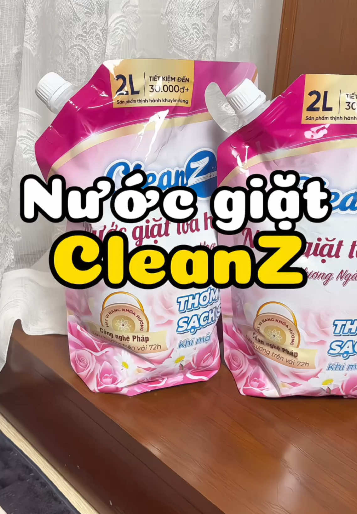 Nước giặt vừa sạch, vừa thơm mấy bà ơi #nuocgiat #nuocgiatxa #nuocgiattoahuongcleanz #cleanz #ngthcleanz #aikomi #annieriviu 