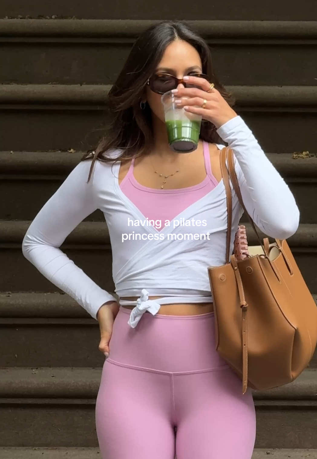 Having a Pilates princess moment 🎀 #pilatesprincess #pilatesgirl #nycsummer #nycaesthetic 