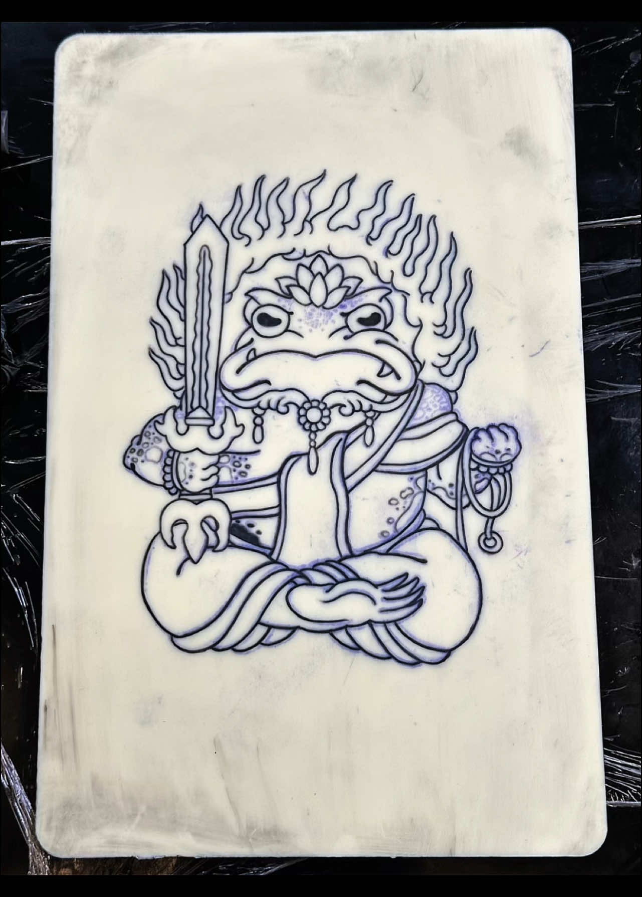 My faux leather drawing today #xuhuong #trending #fly #viral #hinhxamnhatco #tattoo #ink #japanesetattoo #tiktok #irezumi #tattoodesign