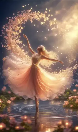She is like a dream! #dancevibes#girlwithflowers #nightview #fairyatmosphere #livewallpaper #wallpapervideo #wallpaper #animatedwallpaper #aiartwork #fondoanimado #fondodepantalla 