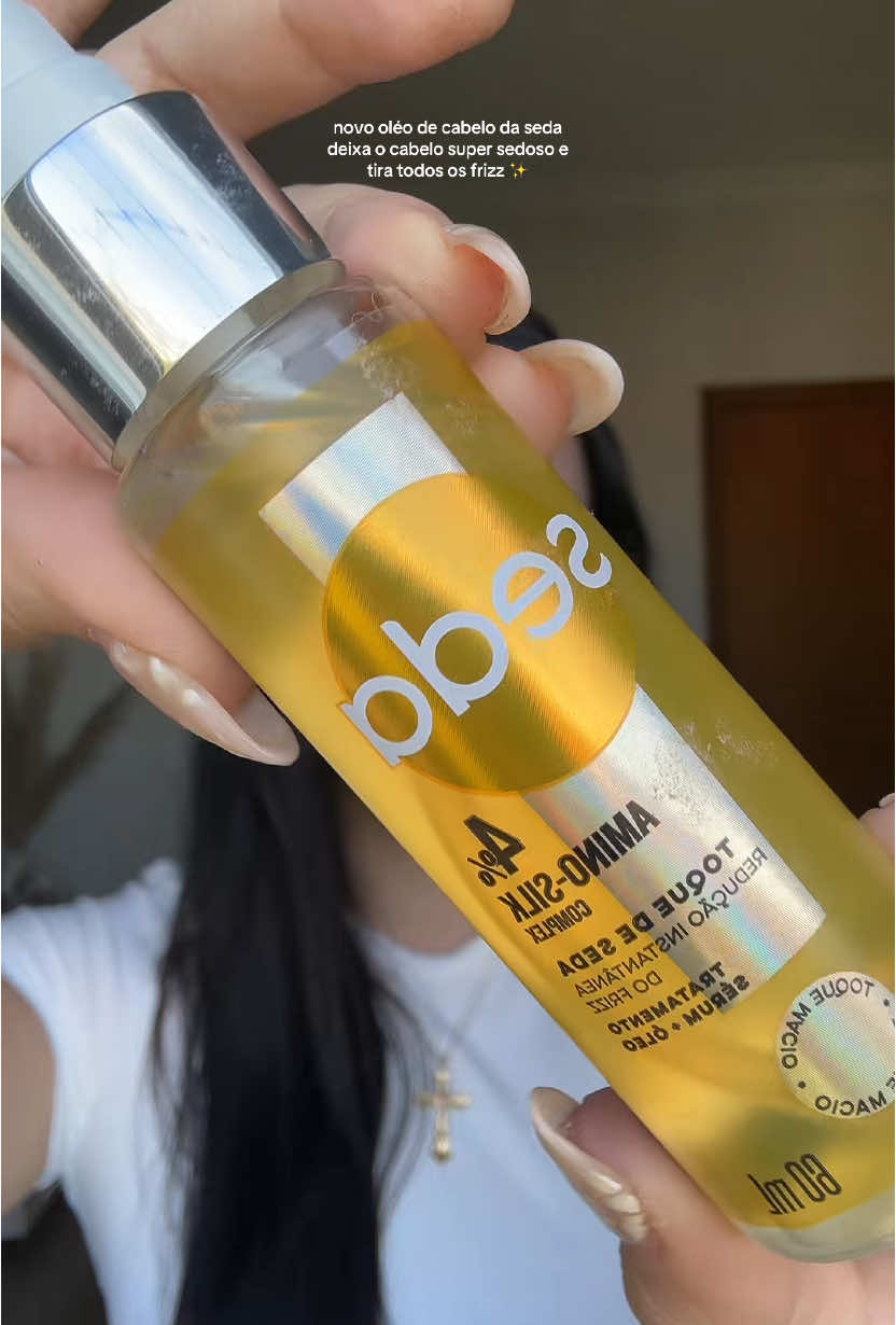 só experimentem e depois venham me agradecer, juro! 🤩✨ cabelos sem frizz, mais sedoso e brilhoso só com @Seda Oficial #SedaAminoSilk #dica #cabelo #umectaçao #cronograma #achado publi.
