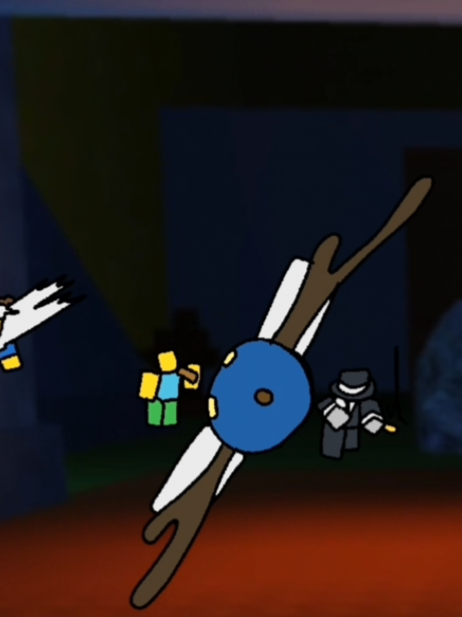 Gubby killer (Traced over @k.z.u_ animation) #forsaken #gubby #roblox #shedletsky #chance #twotime #dusekkar #noob #elliot 
