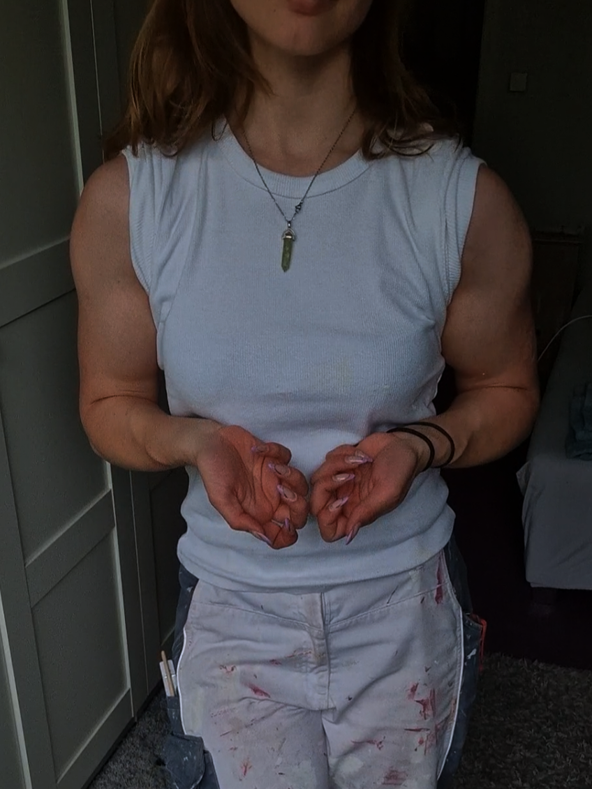 Pump vom Spachteln... hatte ich lange nicht mehr so extrem🙈 #gmy #GymTok #gymmotivation🏋️‍♀️ #GymLife #gymrat #gymhumor  #handwerkerin #handwerkerlife #handwerkertiktok  #unterhaltung  #fy #fyp #foryoupage❤️❤️  #feelinggood 