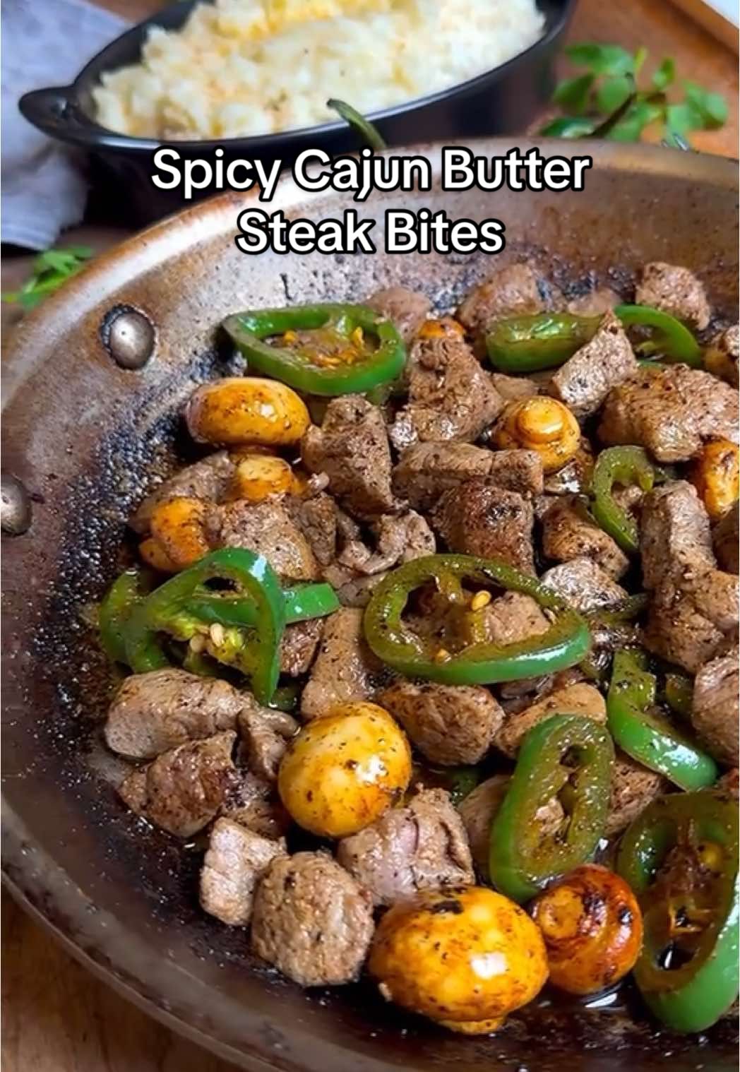 Steak night just got a spicy upgrade! 🌶️ These Cajun butter filet mignon steak bites bring the heat and the flavor. How to Make Spicy Cajun Steak Bites Ingredients 2 lbs. Omaha Steaks Triple-Trimmed Filet Mignon Tips 3 tablespoons avocado oil 2 tablespoons Cajun seasoning 3/4 cup white wine 2 tablespoons butter 1 large jalapeño, sliced 1 cup button mushrooms Instructions: 1. Slice steak tips into roughly 3/4