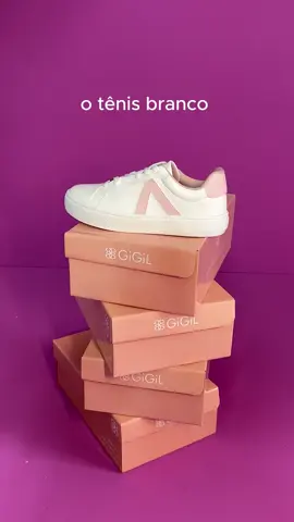 Tenis Branco Feminino Casual Confortável Clássico Original GiGiL
