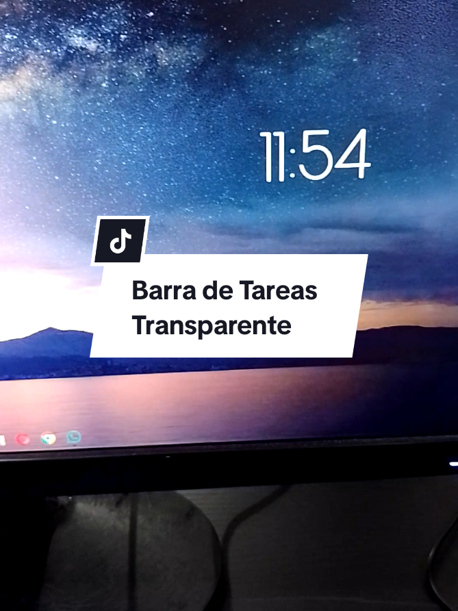 Barra de tareas Transparente #windowstips #barradetareas #translucentb 