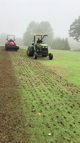 Not sorry golfers.  Trust the process. #fyp #golf #golfcoursemaintenance #golfcourse #golfmaintenance #tennessee #golfcoursesuperintendent #grass #tractor #aeration #verticut 