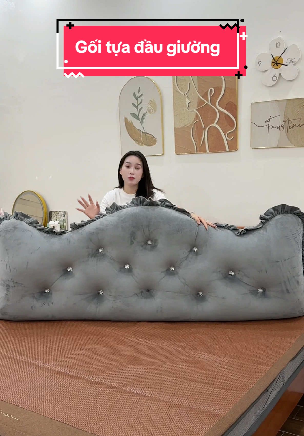 Gối tựa đầu giường sang trọng cao cấp sale sốc sập sàn #xuhuong #hangmen96 #goituadaugiuong #tapdaugiuong 