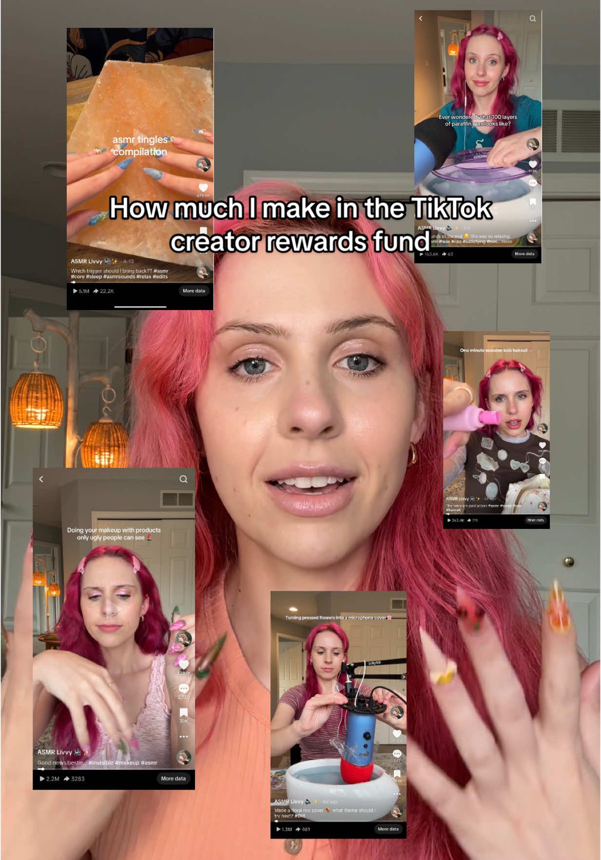 All these videos combined have over 50 million views … 😭 If you love ASMR, tag your favorite ASMR artists. They might be dealing with this too 💔 #asmr #creatorrewardsprogram #tiktok #asmrtist #sos #vulgar @TikTok @tiktok creators 