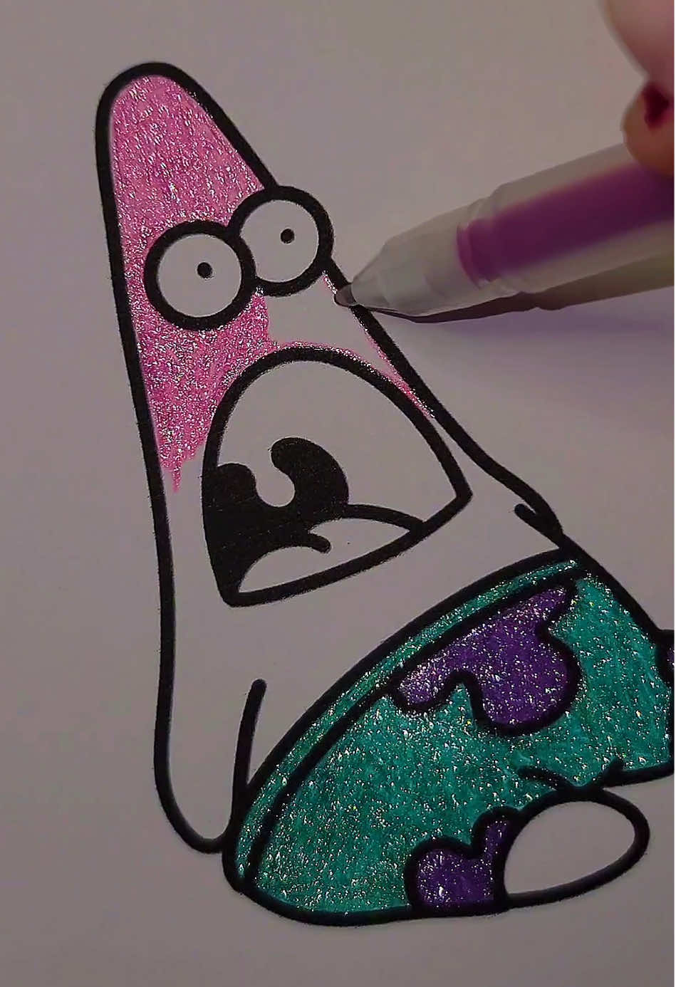 Changed it up, these are Sakura gelly roll pens (the stardust version!) i looove the colors, light pink is hard to find 😭 #coloring #satisfying #ColorTok #glitterpen #arttok #fyp #TikTokShop #TikTokMadeMeBuyIt #stationeryaddict #penaddict #adultcoloring #aesthetic 