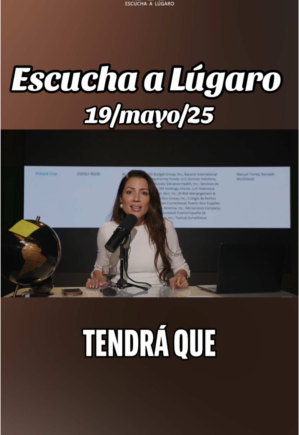 Escucha a Lúgaro. 19/mayo/25 Junta llama al Dpto. de Educación a capítulo, Sin fondos los municipios, crisis energética y otra tajada del bizcocho para Physician Correctional.  Episodio completo en YT de @Alexandra Lugaro #escuchaalugaro #alexandralugaro #moluscotv #yosoymolusco #podcast #news #moluscotiktok 