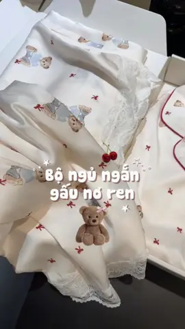 Bộ ngủ xinh iu cỡ này ai chả mê #xuhuong #thoitrang #thoitrangnu #quanao #donguxinh #setdoxinh #pijama 