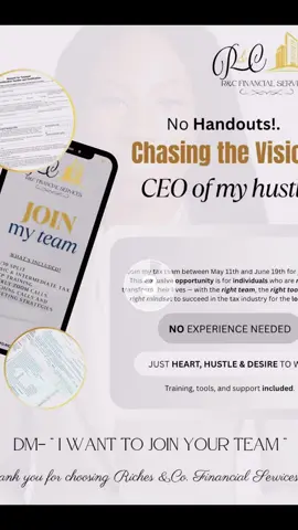 PSA: We’re Hiring ‼️ @Riches &Co. Financial Services 