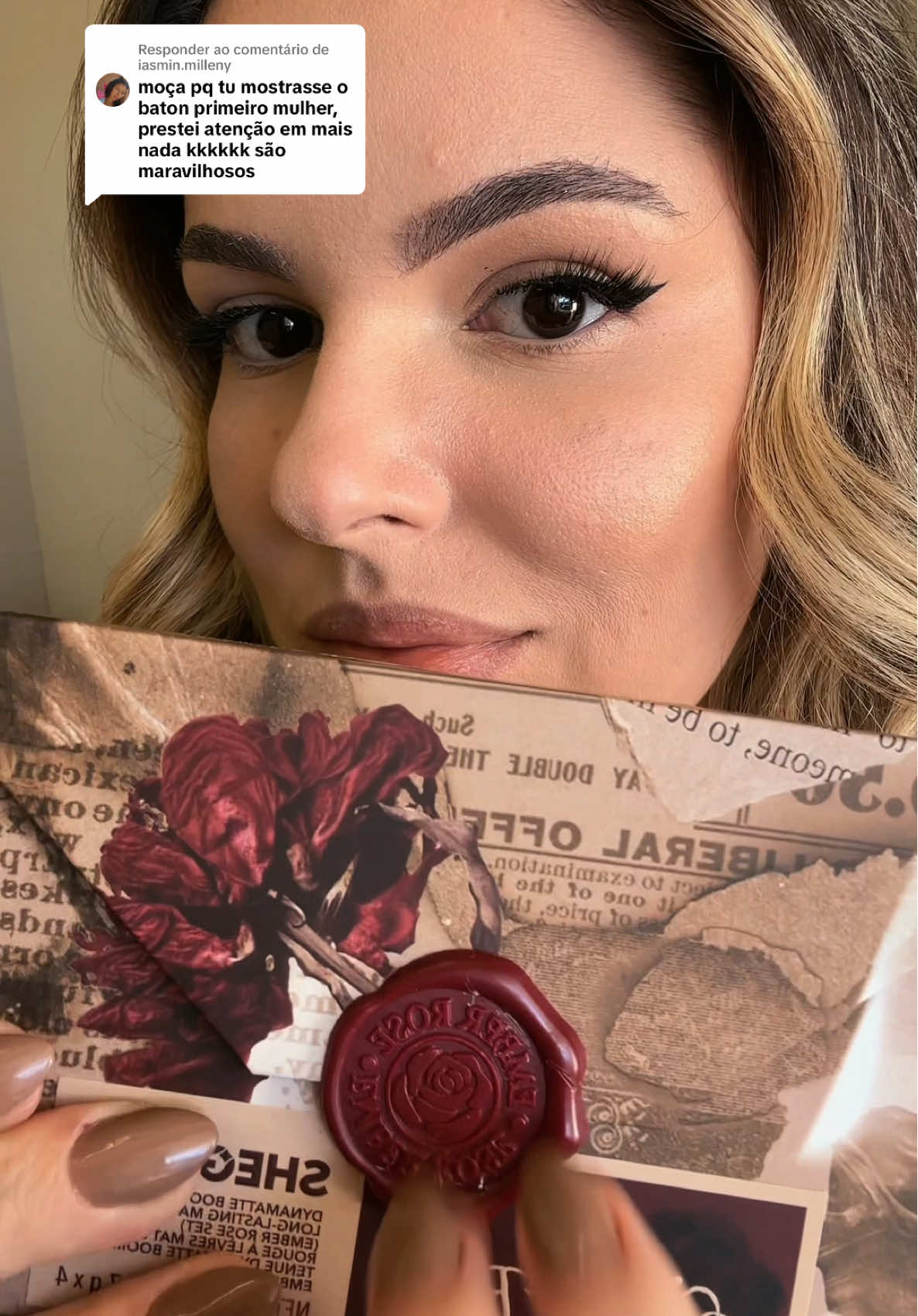 Respondendo a @iasmin.milleny Testando os batons Dynamatte Boom da coleção Ember Rose @SHEGLAM  #SHEGLAM #SHEGLAMEmberRose #SHEGLAMDynamatte #SHEGLAMReview #SHEGLAMMakeup 