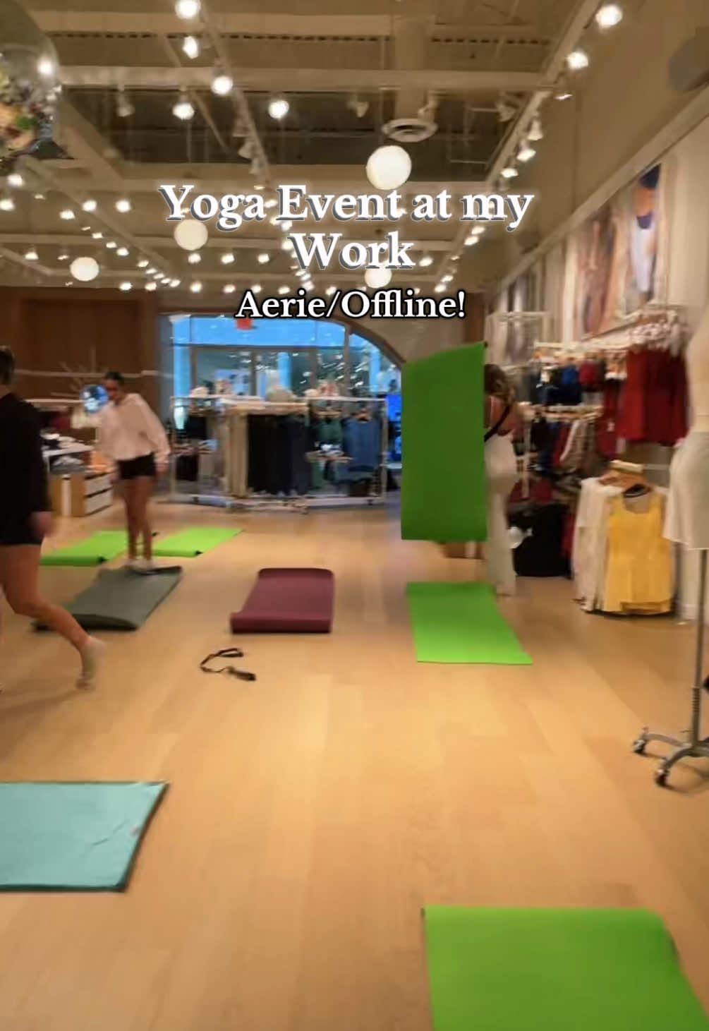 I love my Job! @aerie #fyp #aerie #yoga #workevent @kayleejade116 