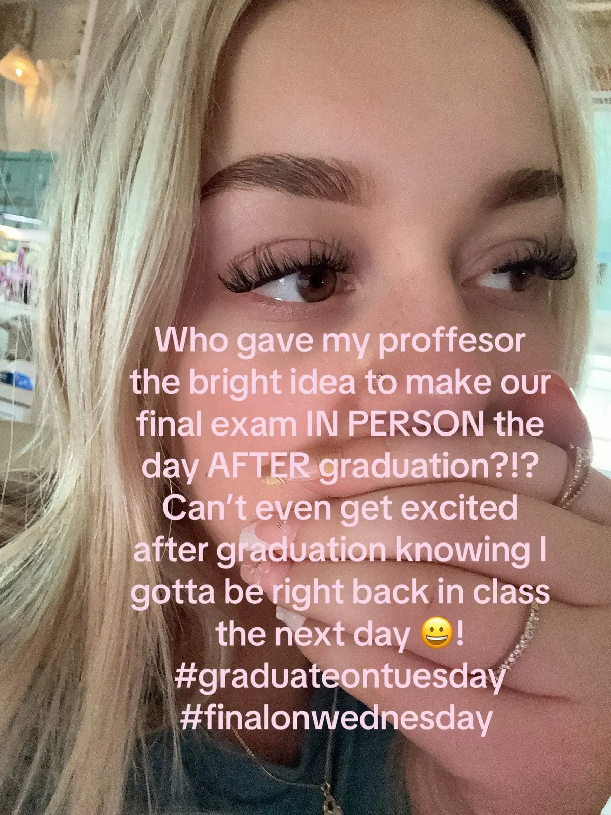 No bc I shouldn’t even have to show up 🥲  #graduation #finalsweek #fyp #foryoupage 