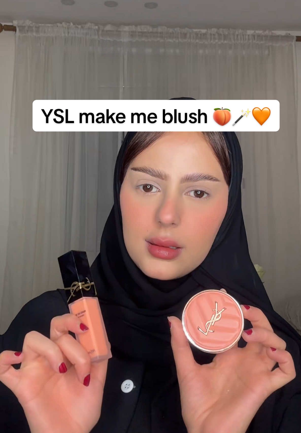احلى بلشر للصيف ممكن تجرّبوه من @YSL Beauty 🍑🪄🧡   YSL beauty Make Me Blush liquid #57     YSL beauty Make Me Blush powder #57 #makeup #blush #makemeblush #bestblush #partneredwithyslbeauty #review #fyp #foryoupage #explore 