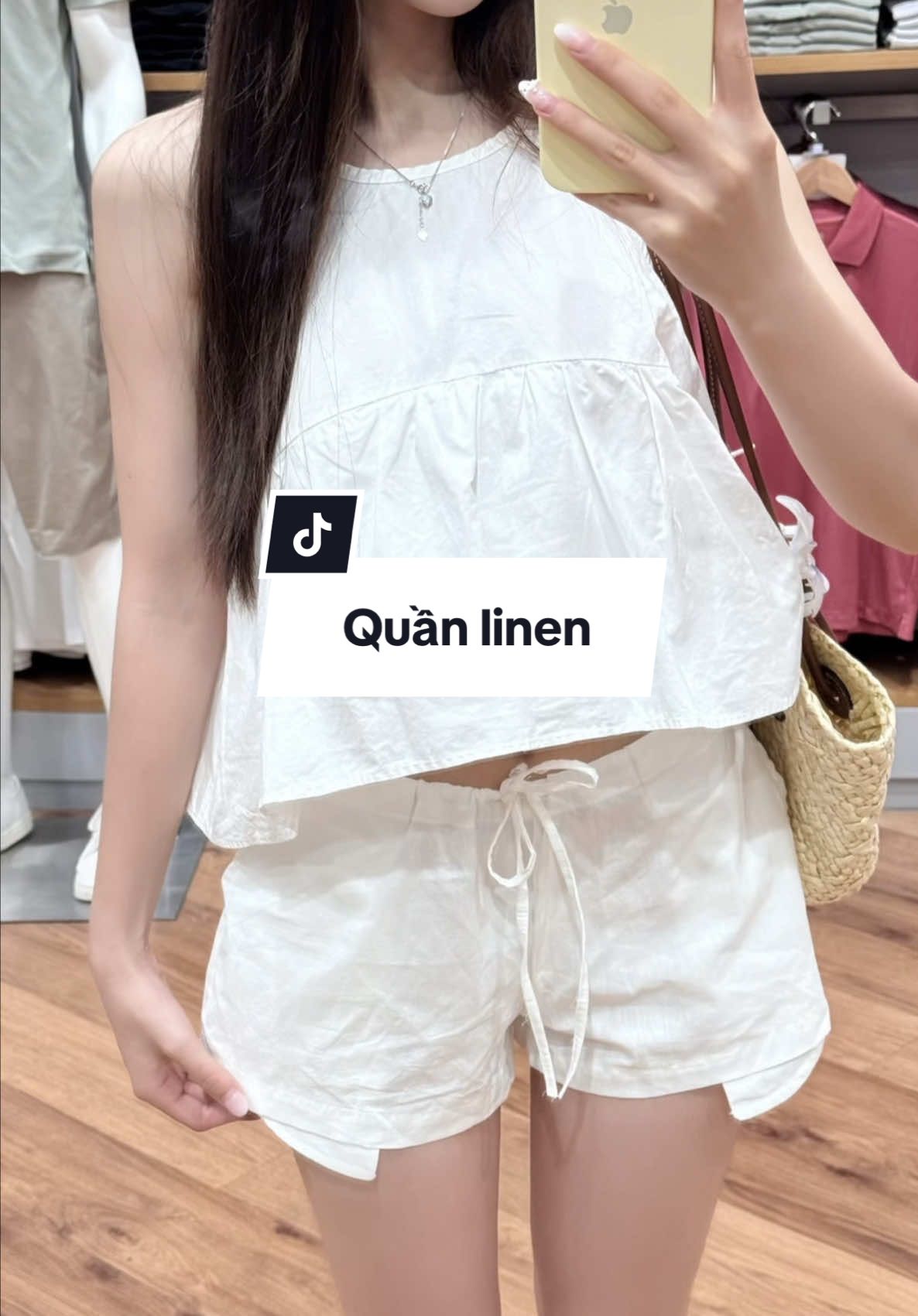 Quần cute xỉu, mát, siu hợp đi bỉn lun #quanmini #quanlinen #quanshort #bienvaem #outfitdibien 
