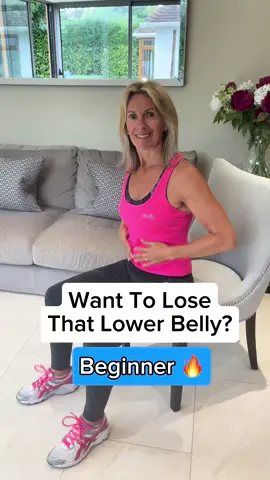 If you want to lose that lower belly, you have to get moving! The more you move, the more calories you’ll burn. Start here with this beginner workout. Combine this with a better diet free from processed foods and sugar 😊