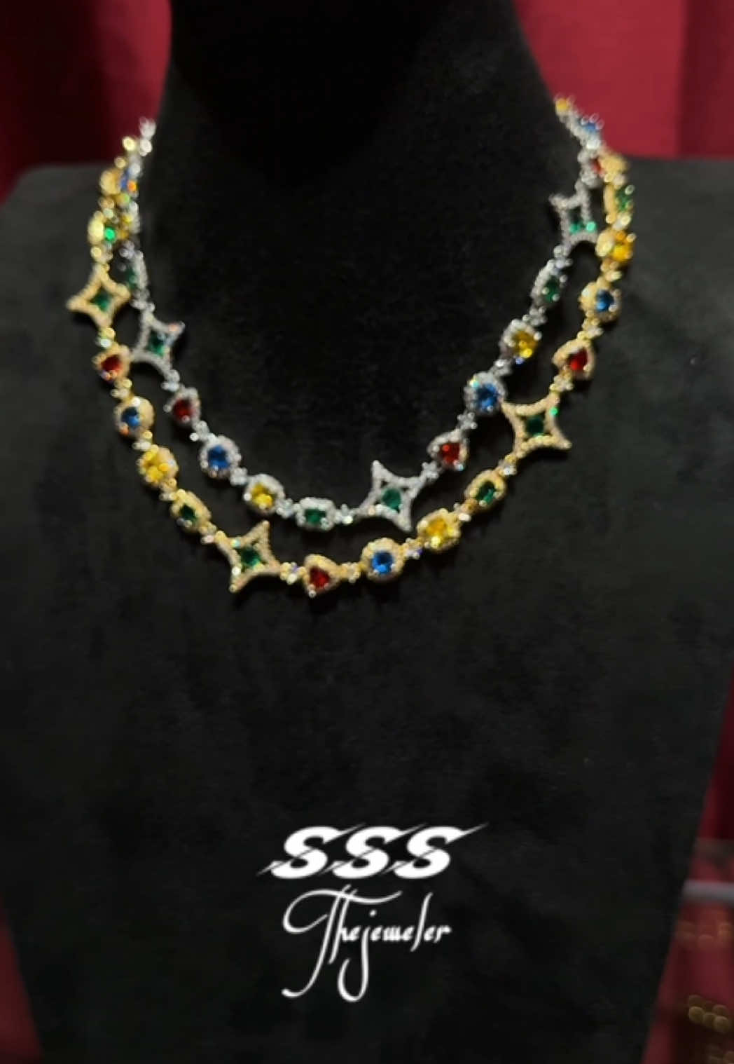 Palace sapphire gemstone diamond necklace  #palacegemstonenecklace #sapphiregemstone #necklace #gemstonenecklace #diamondnecklace 