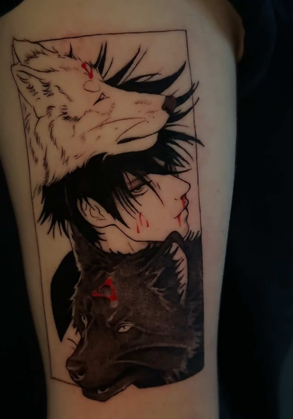 I kolejna praca anime w wykonaniu h8kaz 🔥 Polecamy się i zapraszamy do zapisów!  #anime #animetattoo #animetattoogdansk #mangatattoo #mangatattoogdansk #jujutsukaisen #jujutsukaisentattoo #megumifushiguro #megumi #megumitattoo #megumifushigurotattoo #wolftattoo #tatuaz #tatuazegdansk #tatuazetrojmiasto 