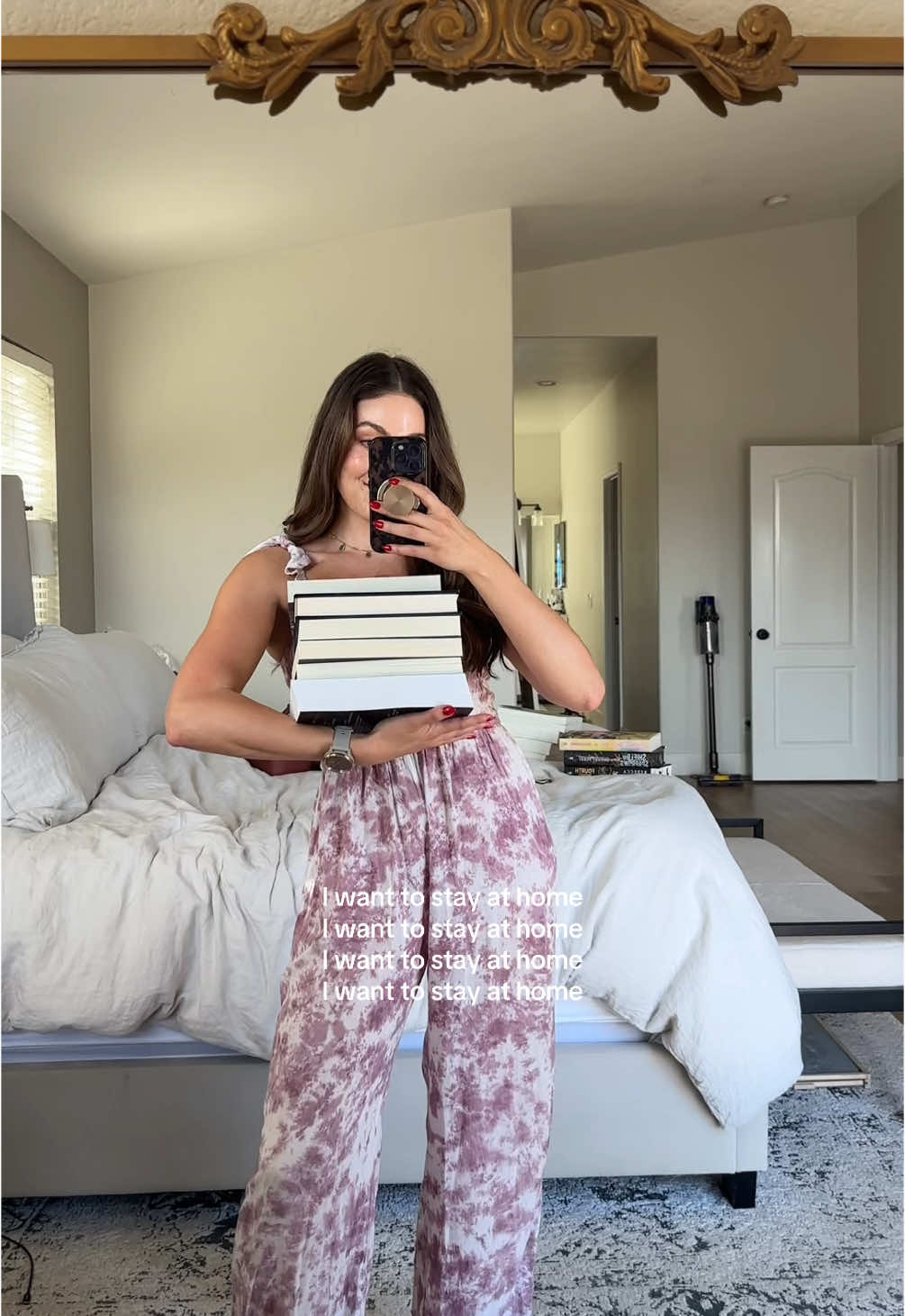 God forbid a homebody does what she’s best at☁️☕️ #homebody #introvert #introvertsbelike #bookish #cozyathome #homebodylife #slowliving #marriedlife 