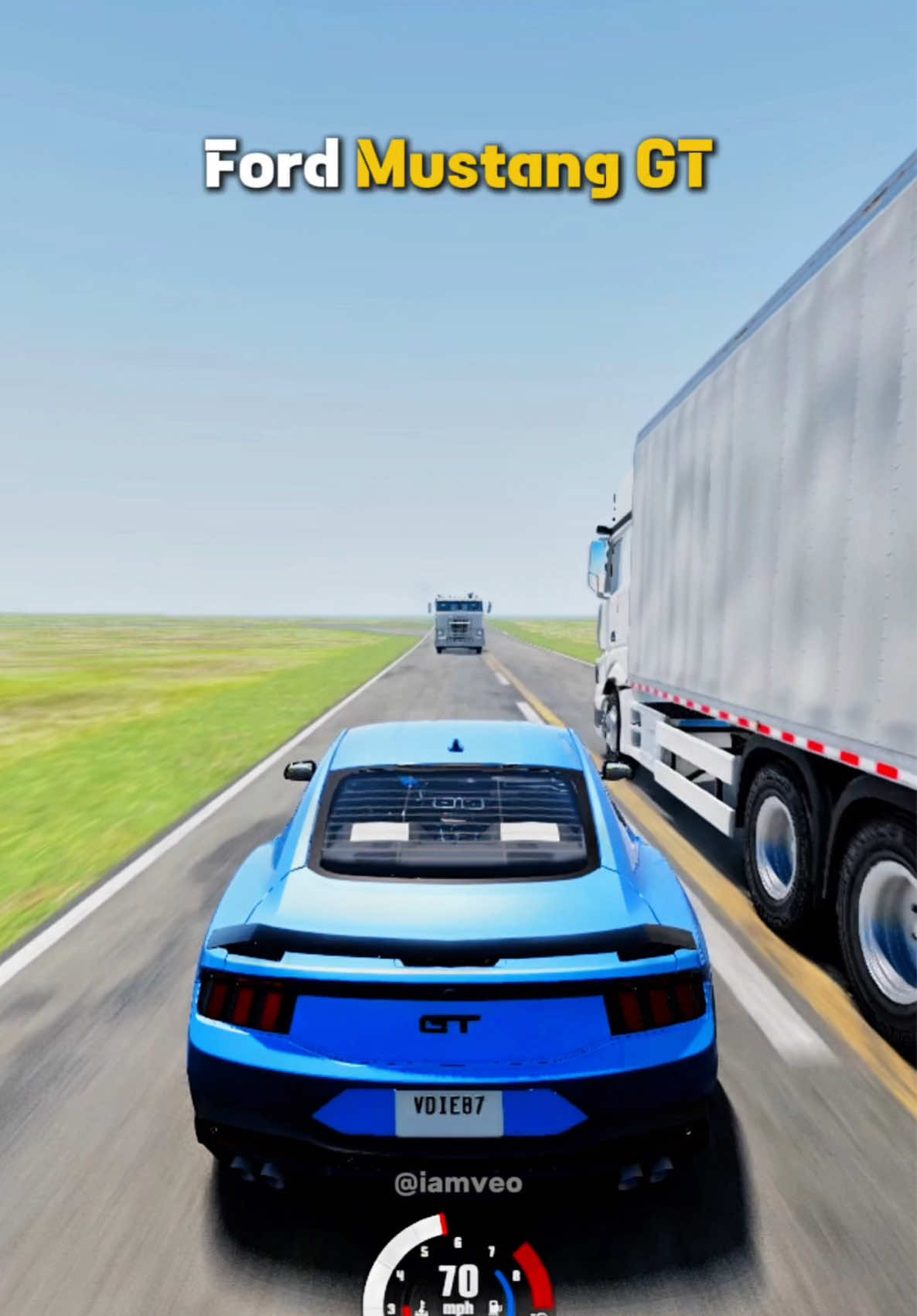 Which Car Overtake The Truck Safely? #beamngdrive #beamng #gaming #car #audir8 #porsche992gt3 #dodgecharger #mercedesamggt #chevroletcamaro #bmwm8competition #porschepanamera #fordmustanggt #fyp #foryou  @VEO🏅 