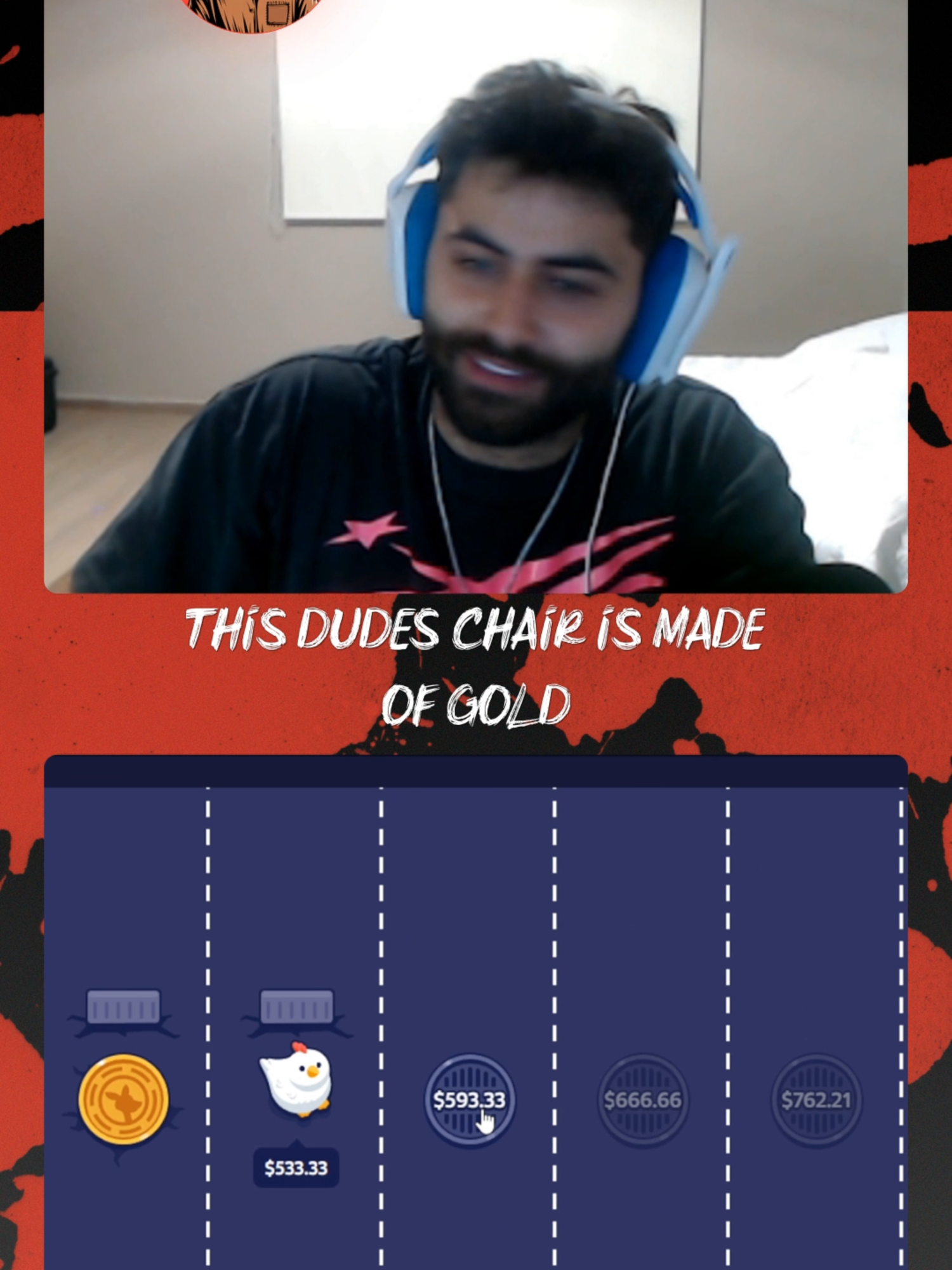 this dudes chair is made of gold #yassuo #roobet #kickstreaming