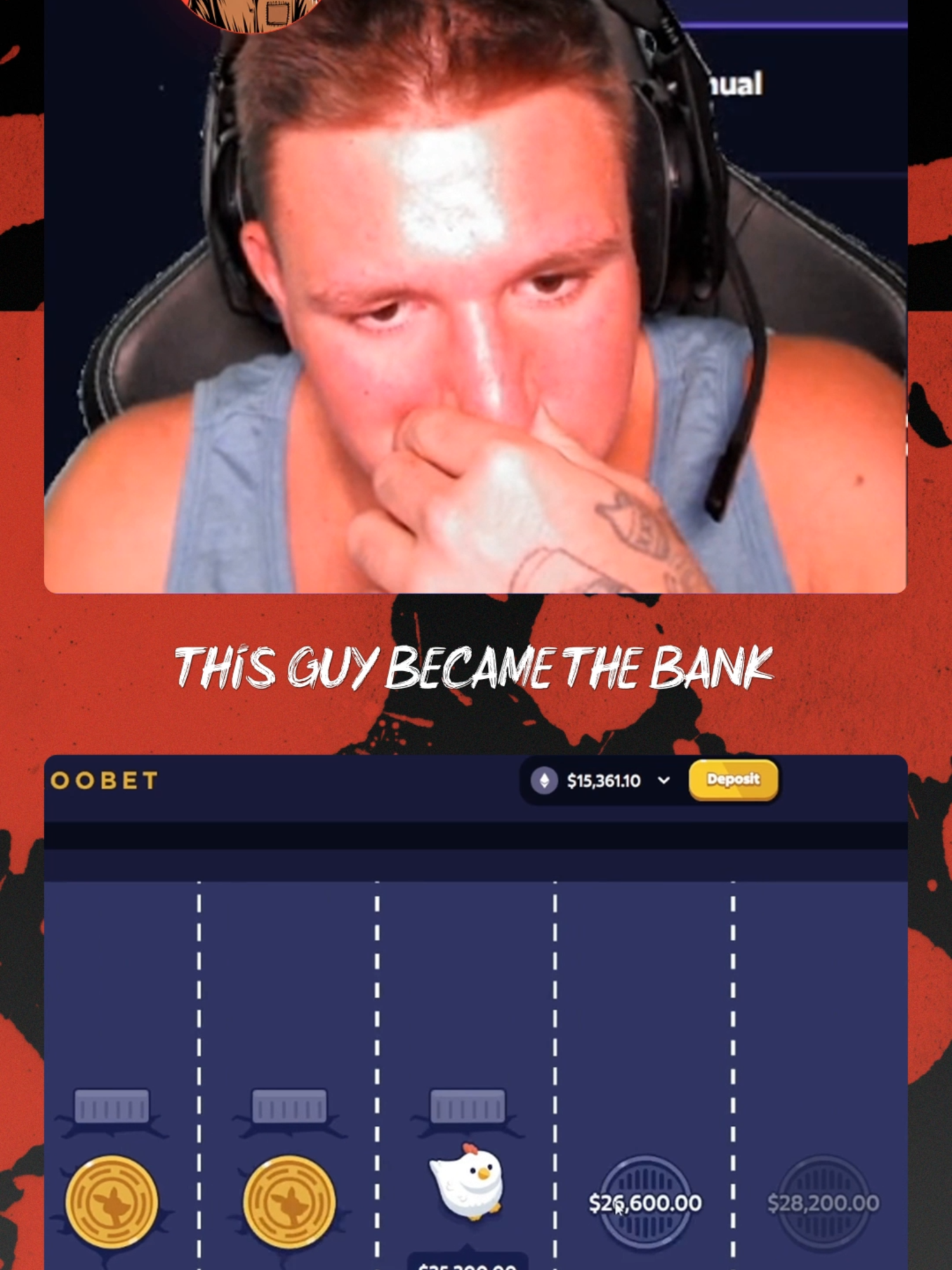 this guy became the bank #stevewilldoit #steve #roobet #kickclips