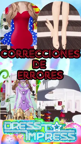 🚨4 CORRECIONES DE ERRORES EN DRESS TO IMPRESS EN ESPAÑOL🚨#dresstoimpress #dti #roblox #robloxdev