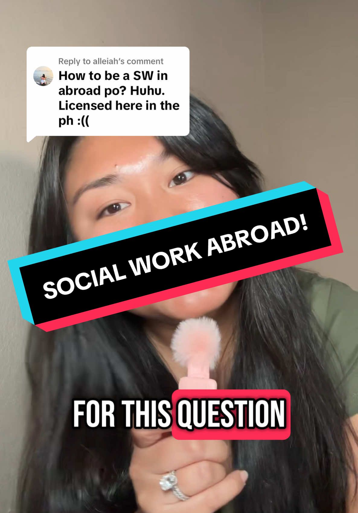 Replying to @alleiah answering your question! ☺️ #msw #bsw #lcsw #socialwork #socialworkersoftiktok #socialworkstudent #socialworker #answeringquestions #workabroad 